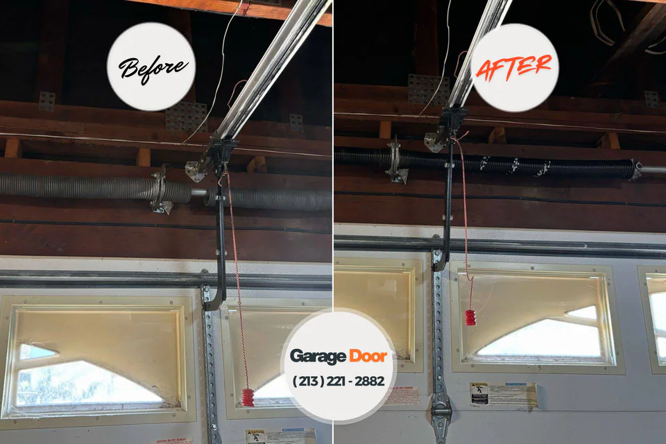 Before and after: garage door repair Suffern, NY